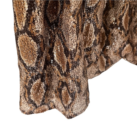 NWT Andree by Unit Skin Pattern Sequin Mini Dress Size L - Picture 3 of 5